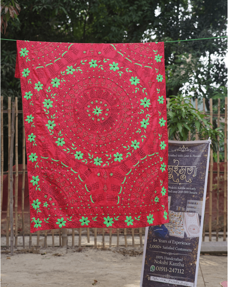 SKU_AKK-07 | Elegant Handmade Nokshi Kantha Quilt