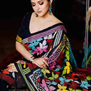 Design on silk saree