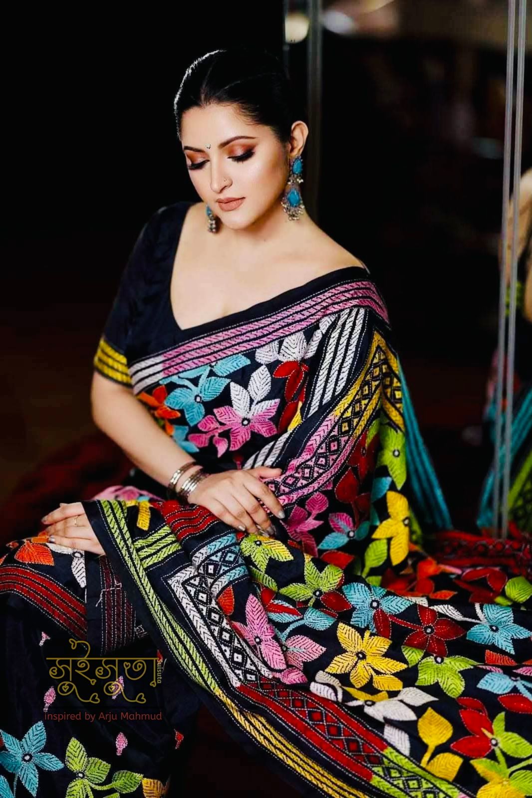 Design on silk saree