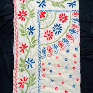 Hand-Embroidered Nakshi Quilt