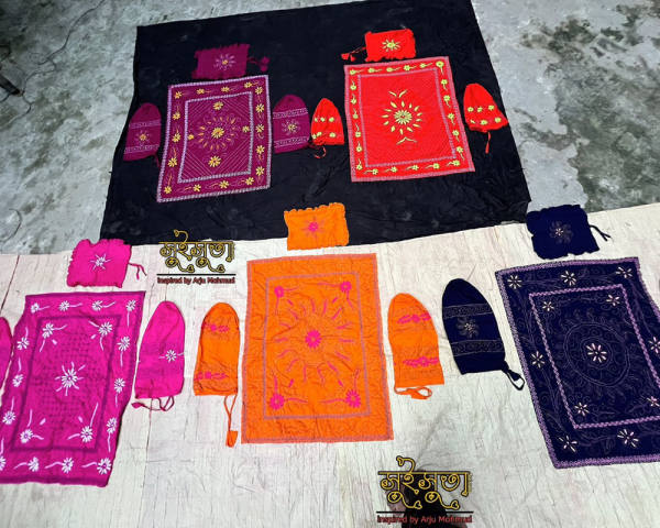 Baby Comfort Combo Nakshi Kantha Pack (হাতে তৈরি ৩ পিস সেট)