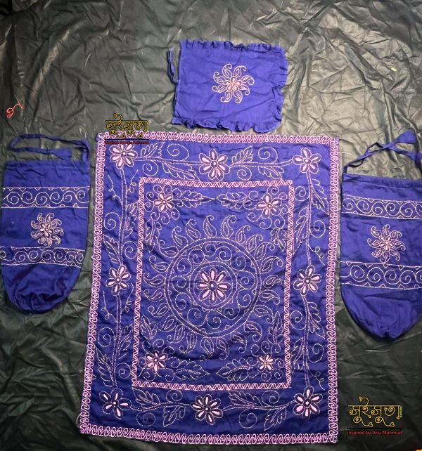 Baby Comfort Combo Nakshi Kantha Pack (হাতে তৈরি ৩ পিস সেট) - Image 3