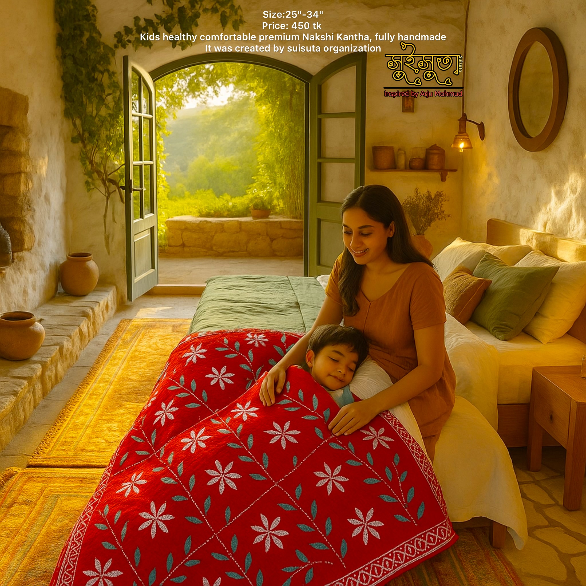 Handcrafted Baby Bedding Combo – Blanket + Pillow Set