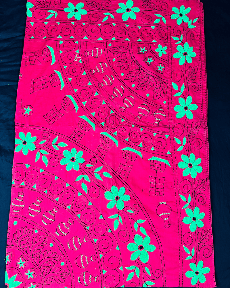 SKU_AKK-55 | Royal King Size Floral Nokshi Kantha