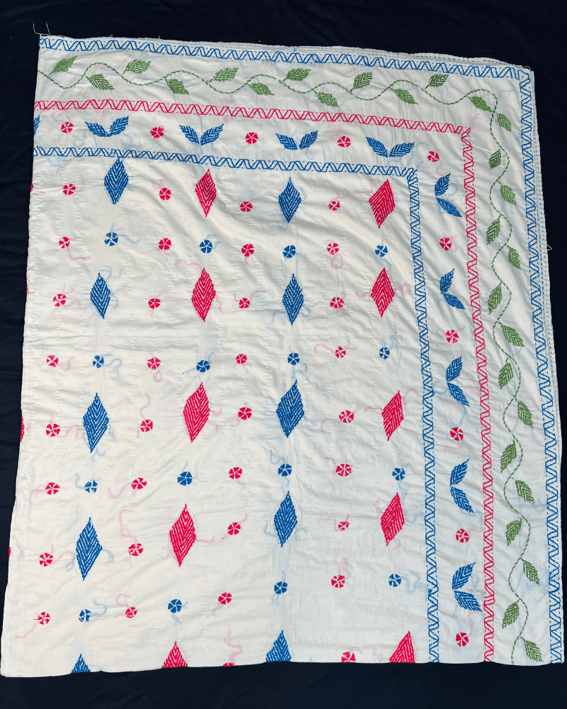 SKU_AKK-52 | Luxury Cotton Nokshi Kantha Bedspread