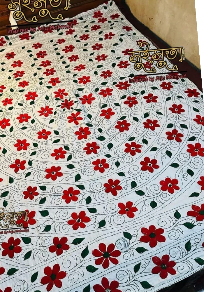 1. Handmade Cotton Bed Sheet | হাতে তৈরি সুতি বেডশিট - Image 2