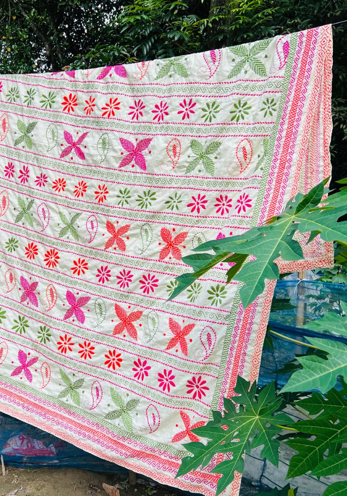 Village Crafted Bed Sheet | গ্রামের হাতে তৈরি বেডশিট - Image 3