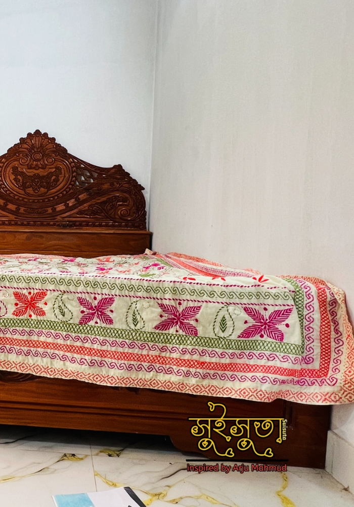 Village Crafted Bed Sheet | গ্রামের হাতে তৈরি বেডশিট - Image 2
