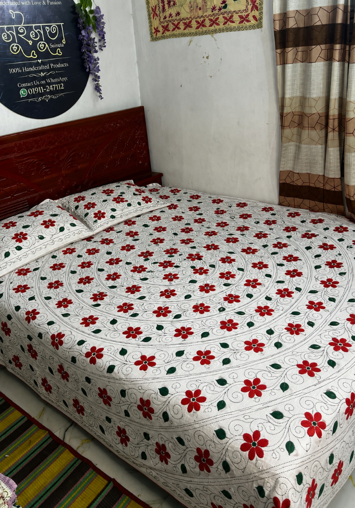 1. Handmade Cotton Bed Sheet | হাতে তৈরি সুতি বেডশিট