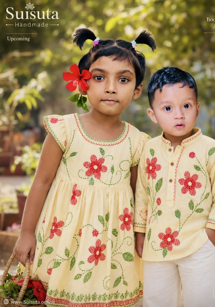 Suisuta Handmade Kids Dress – বাঙালি ঐতিহ্যের হাতে তৈরি বাচ্চাদের পোশাক - Image 5
