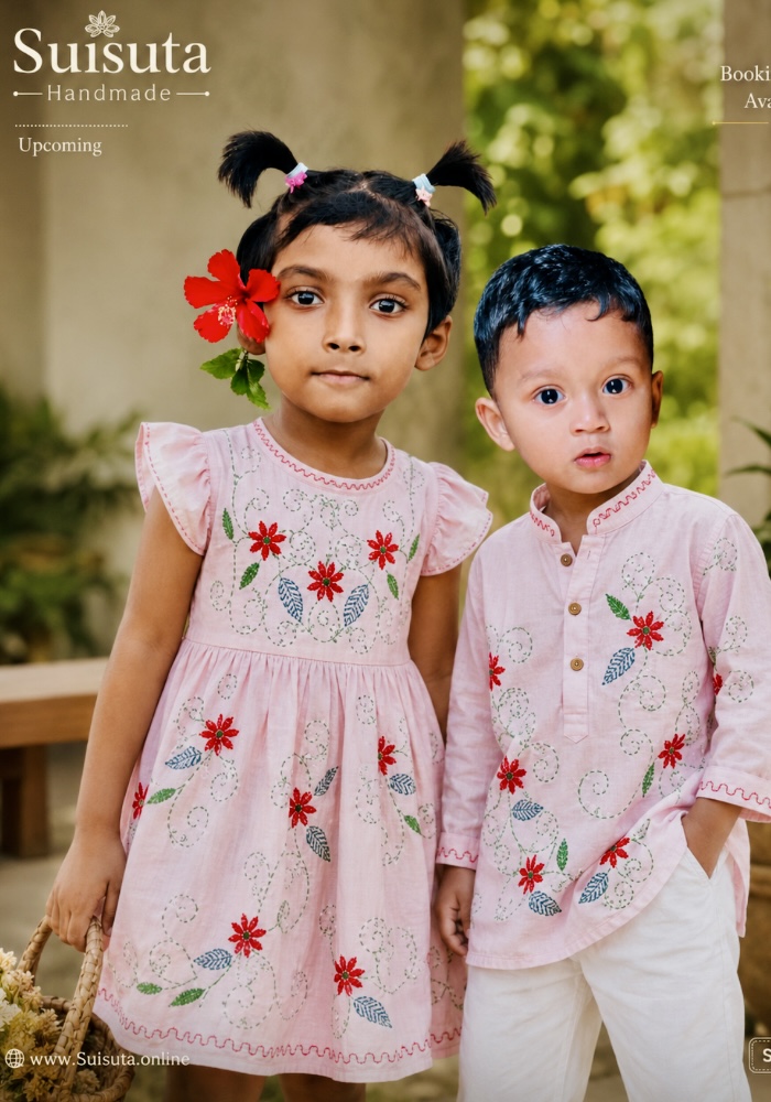 Suisuta Handmade Kids Dress – বাঙালি ঐতিহ্যের হাতে তৈরি বাচ্চাদের পোশাক - Image 7