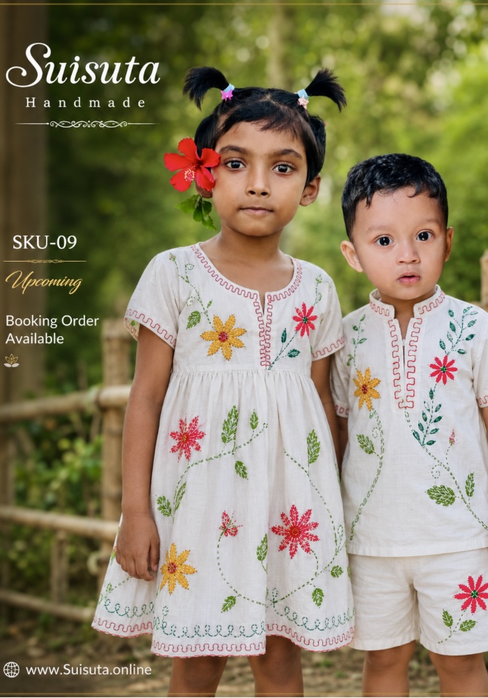 Suisuta Handmade Kids Dress – বাঙালি ঐতিহ্যের হাতে তৈরি বাচ্চাদের পোশাক - Image 8