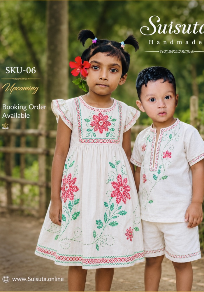 Suisuta Handmade Kids Dress – বাঙালি ঐতিহ্যের হাতে তৈরি বাচ্চাদের পোশাক - Image 9