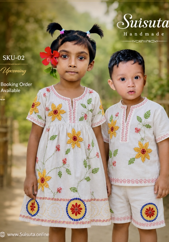Suisuta Handmade Kids Dress – বাঙালি ঐতিহ্যের হাতে তৈরি বাচ্চাদের পোশাক - Image 10