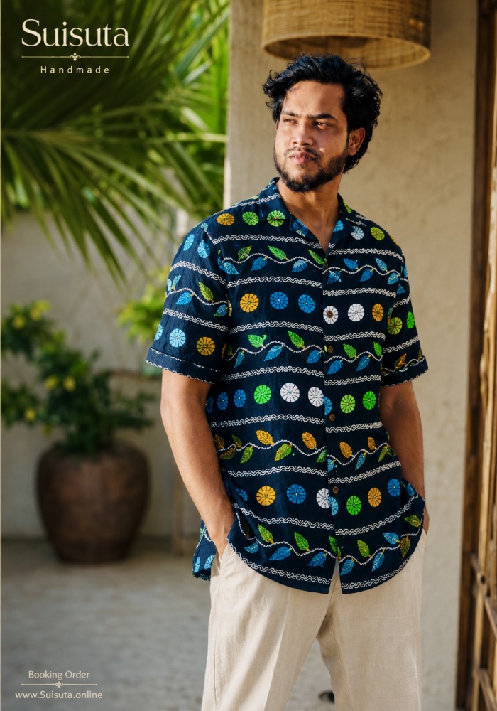 Suisuta Heritage Smart Shirt – হাতে কাজের ইয়াং মেনস ফতুয়া - Image 2