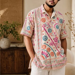 Suisuta Heritage Smart Shirt – হাতে কাজের ইয়াং মেনস ফতুয়া