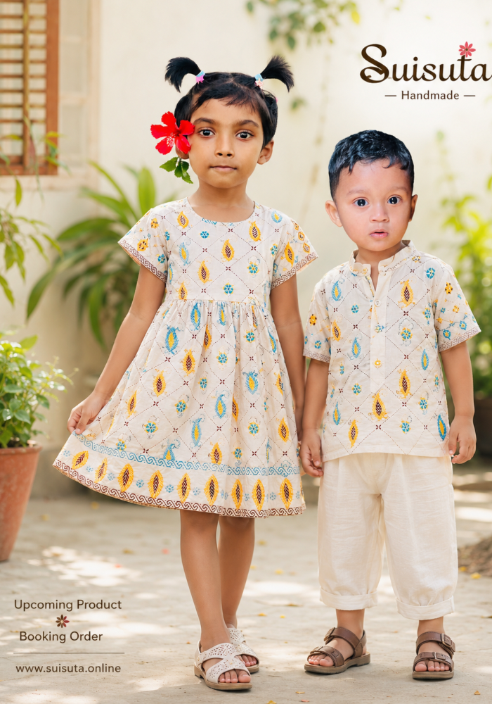 Premium Baby & Kids Outfit – স্বাস্থ্যকর কটন কাপড়ে হস্তশিল্প ডিজাইন - Image 2