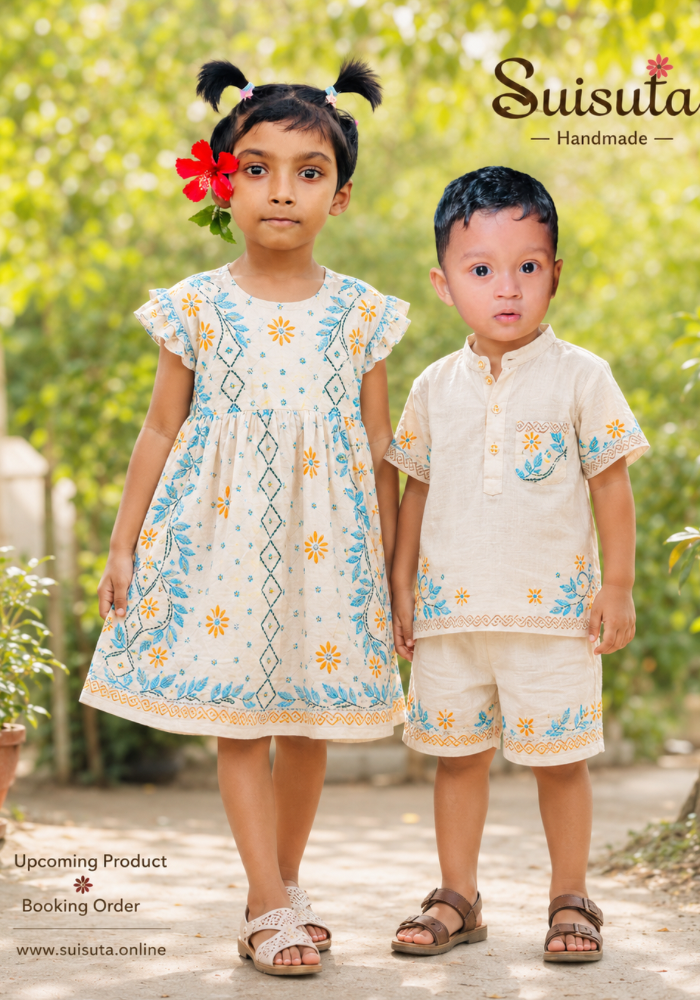 Premium Baby & Kids Outfit – স্বাস্থ্যকর কটন কাপড়ে হস্তশিল্প ডিজাইন - Image 5