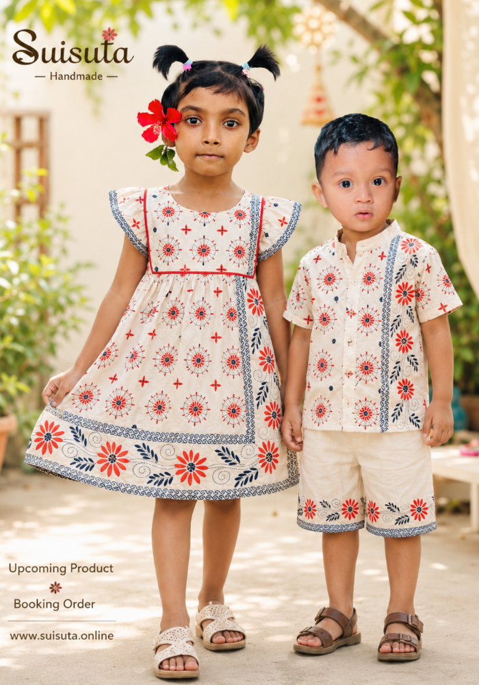 Premium Baby & Kids Outfit – স্বাস্থ্যকর কটন কাপড়ে হস্তশিল্প ডিজাইন - Image 7